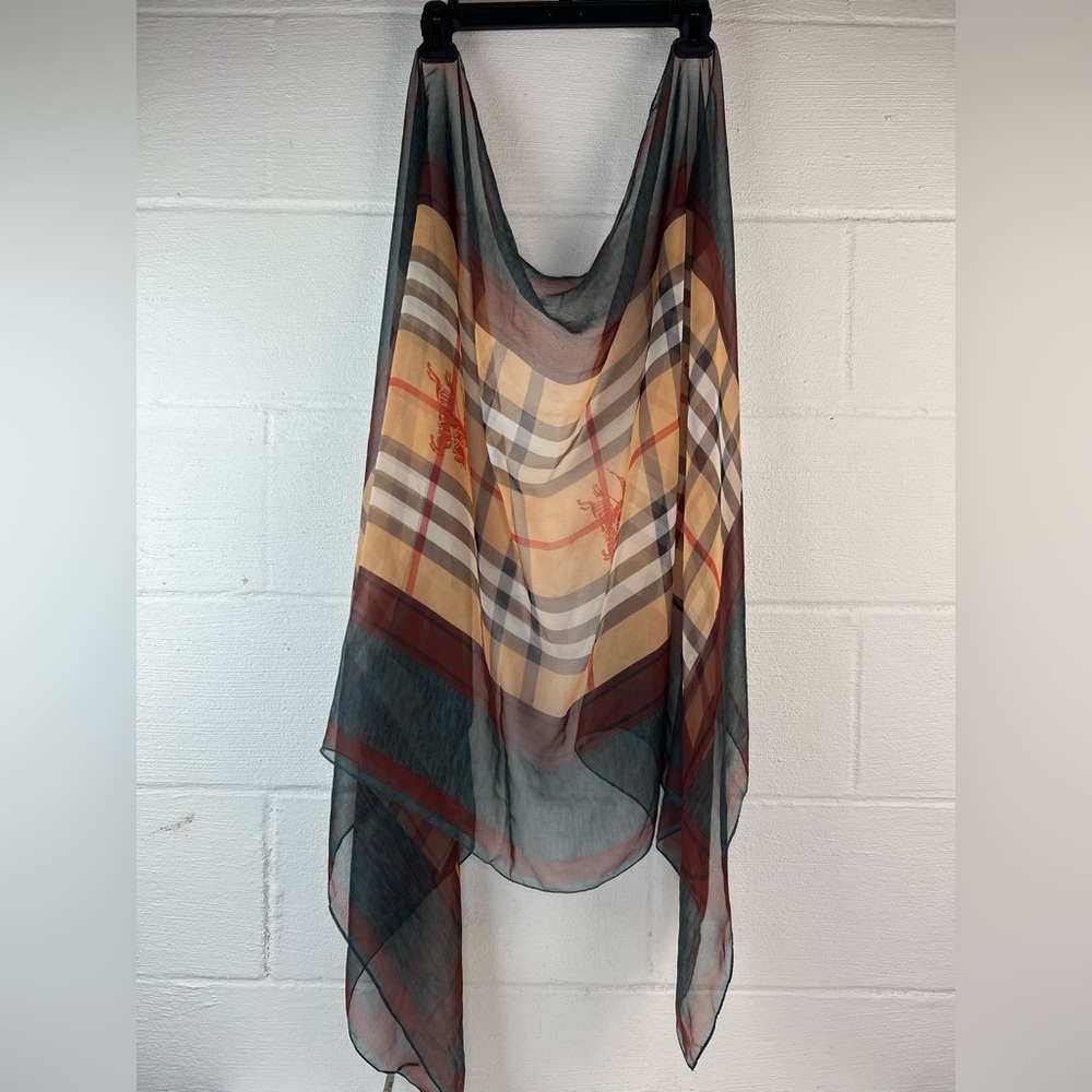 Burberry Multicolor Plaid Scarf